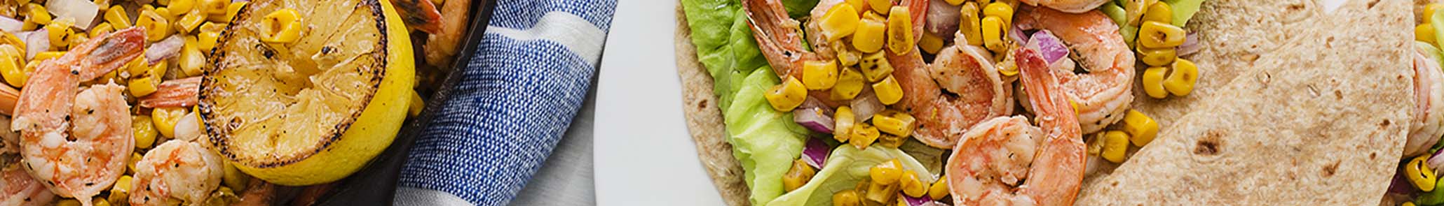 Lemon Corn Shrimp Wrap